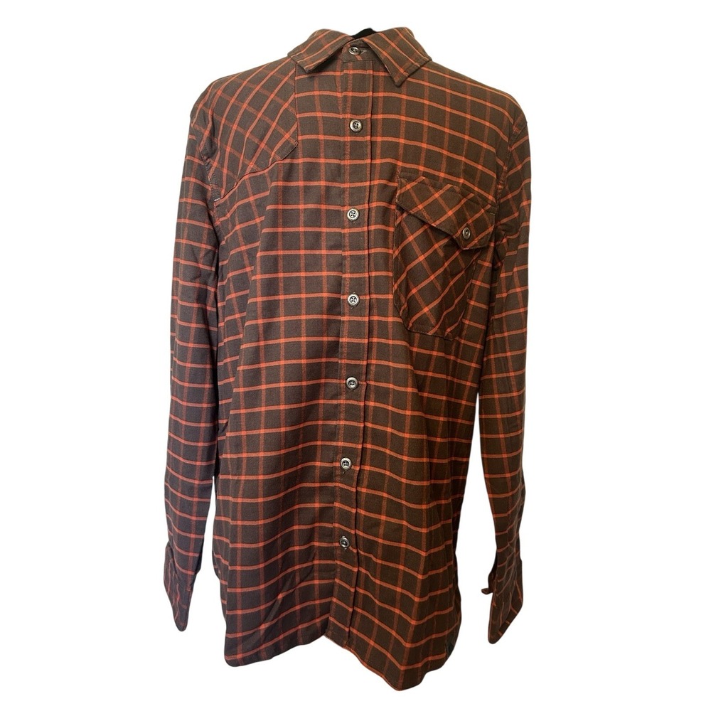 NWT L.L. Bean Men's Windowpane Plaid Flannel Shirt Size Medium